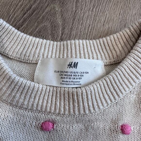 H&M Natural White Textured-Knit Sweater - Size 8-10Y - Picture 5 of 5